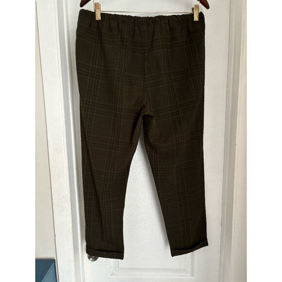 Oak and Fort gingham print green pants - Picture 2 of 3